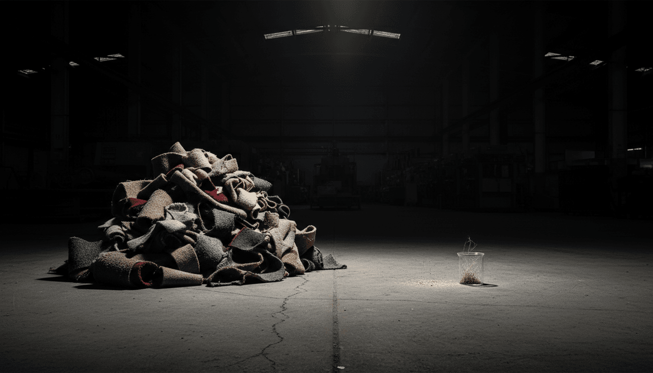 Before and after material waste reduction comparison