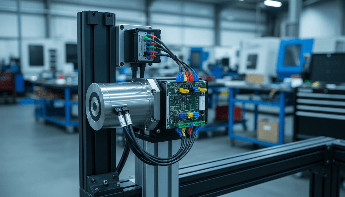 Industrial servo motor and CNC control system detail